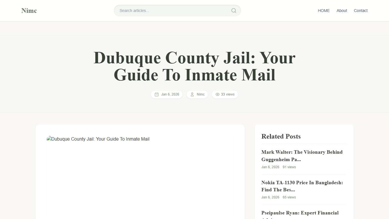Dubuque County Jail: Your Guide To Inmate Mail